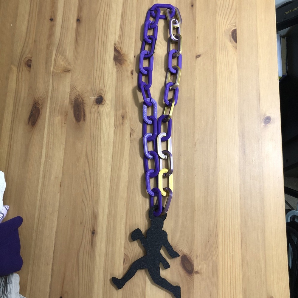 Baltimore Ravens Lamar Jackson 3D Printed Chain Purple Black Gold Football NFL - Picture 6 of 8